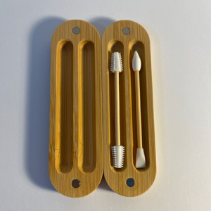 Hisopos Reusables en Caja de Bambú