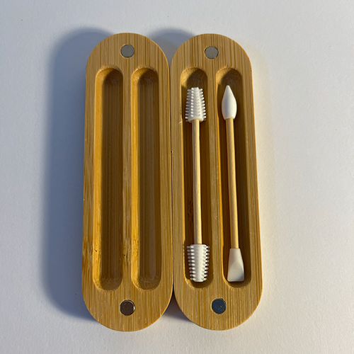 Hisopos Reusables en Caja de Bambú