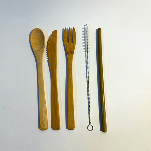 Set de cubiertos de bambú
