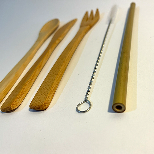 Set de cubiertos de bambú
